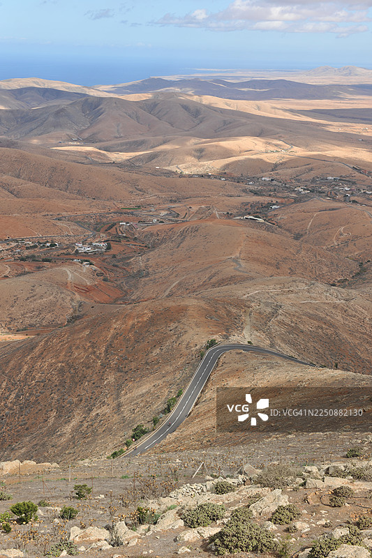 西班牙加那利群岛富埃特文图拉岛莫罗维洛萨观景点（大西洋）的景观图片素材