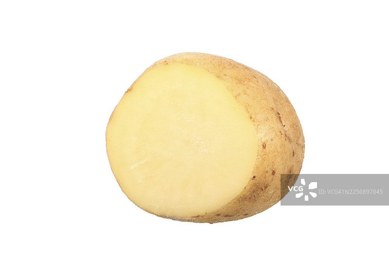 土豆，埃格布洛姆品种，对半切开图片素材