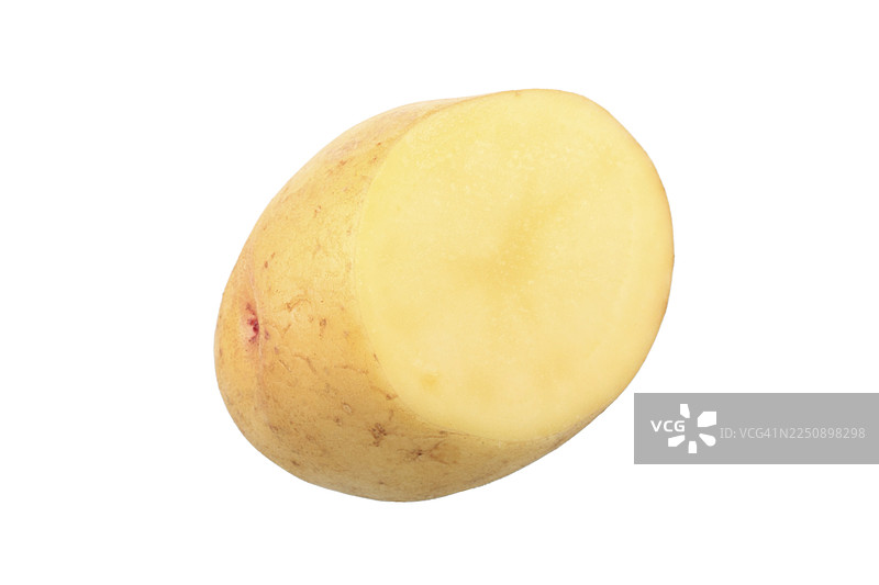 土豆，奥古斯塔品种，对半切开图片素材