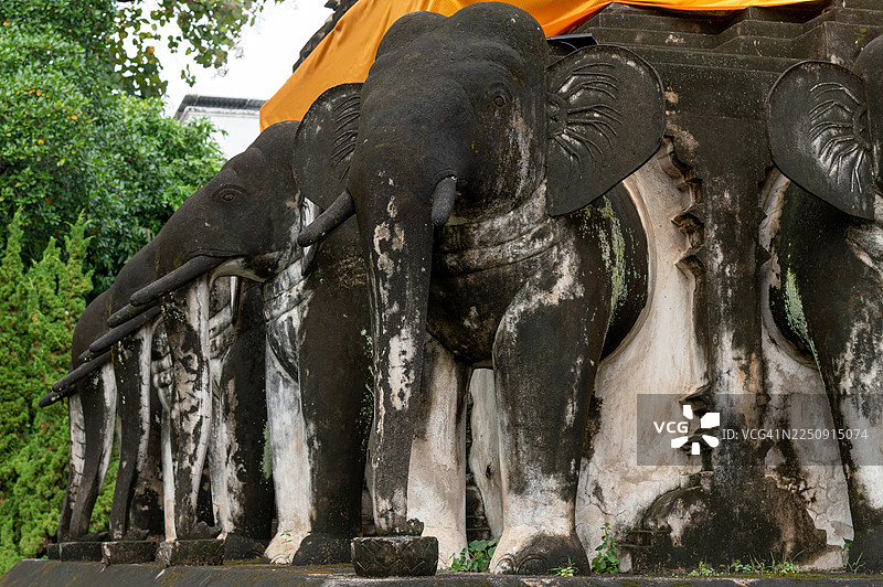 契迪（佛塔），位于清迈寺图片素材
