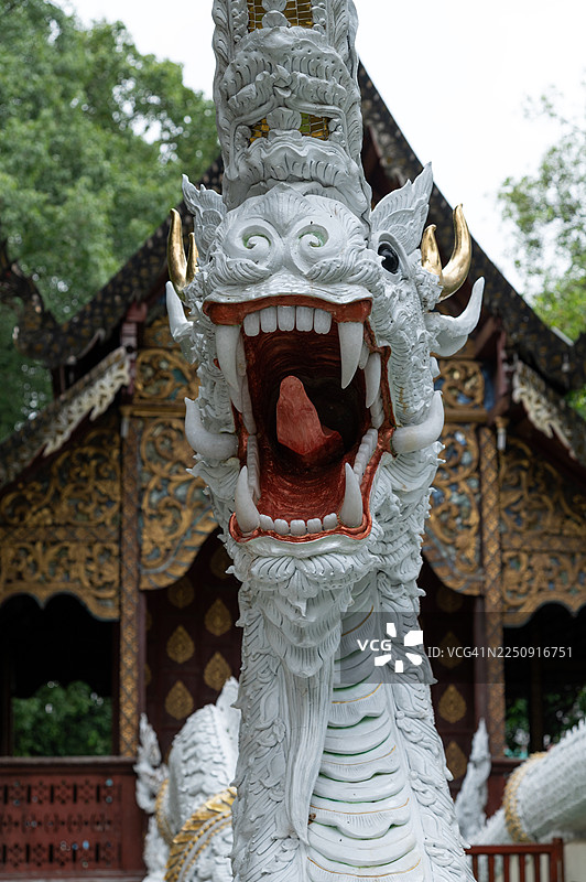 瓦特清曼寺的纳迦桥图片素材