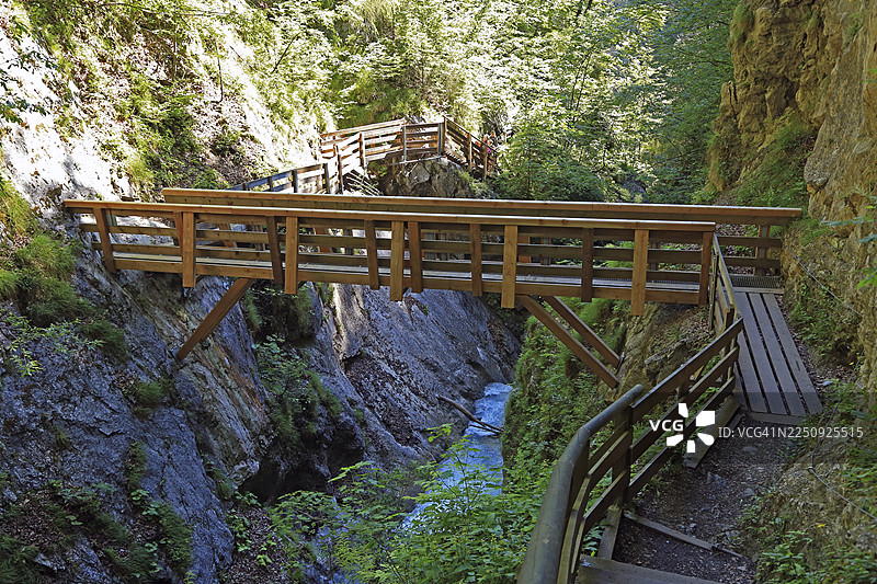 克里姆尔瀑布，克里姆尔阿赫恩塔尔山谷，霍赫陶恩国家公园，克里姆尔，皮茨高，奥地利图片素材