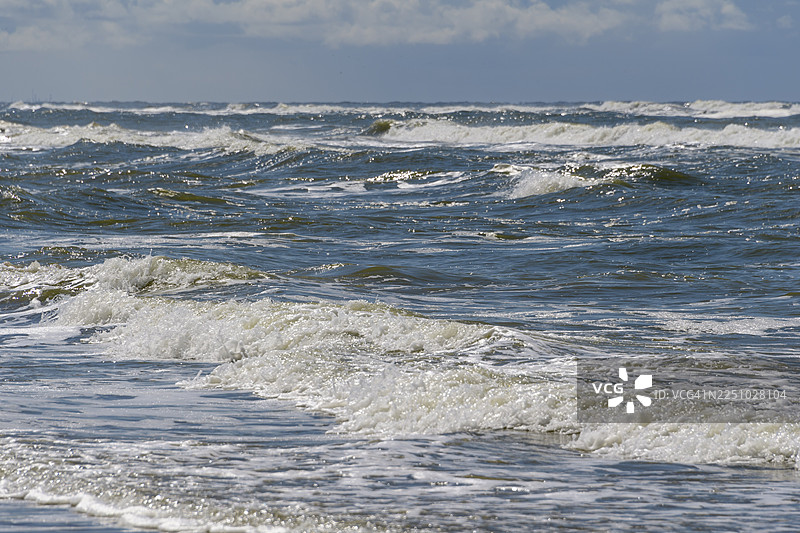 北海，诺德韦克安泽，北海，南荷兰省，荷兰图片素材