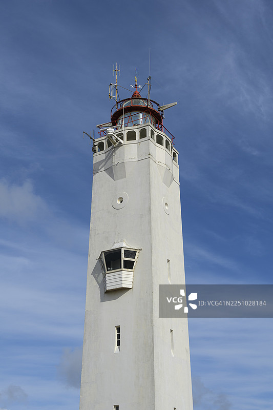 灯塔，诺德韦克阿恩泽，北海，南荷兰，荷兰图片素材