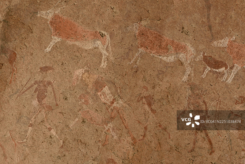 纳米比亚埃龙戈地区布兰德堡齐萨布峡谷的岩画图片素材