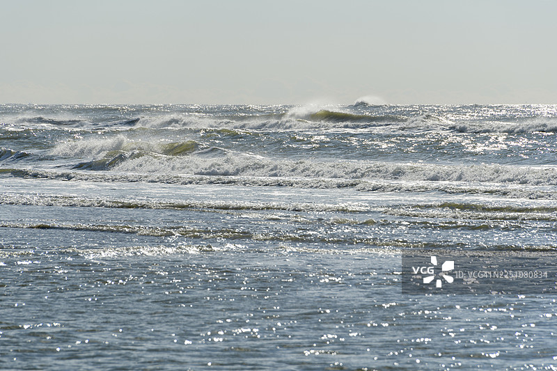 北海海滩，诺德韦克阿恩泽，北海，南荷兰省，荷兰图片素材