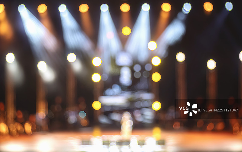 舞台上模糊的灯光图片素材