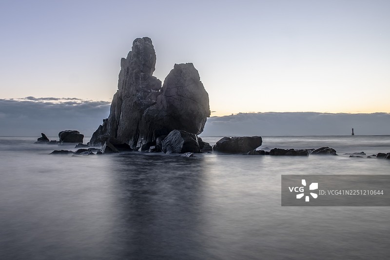 韩国庆尚北道浦项市摩波里长曝光图片素材