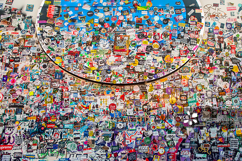 维也纳贴纸墙图片素材