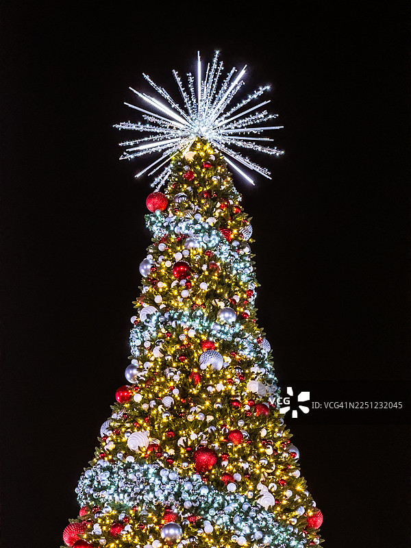 洛杉矶市中心的圣诞树图片素材