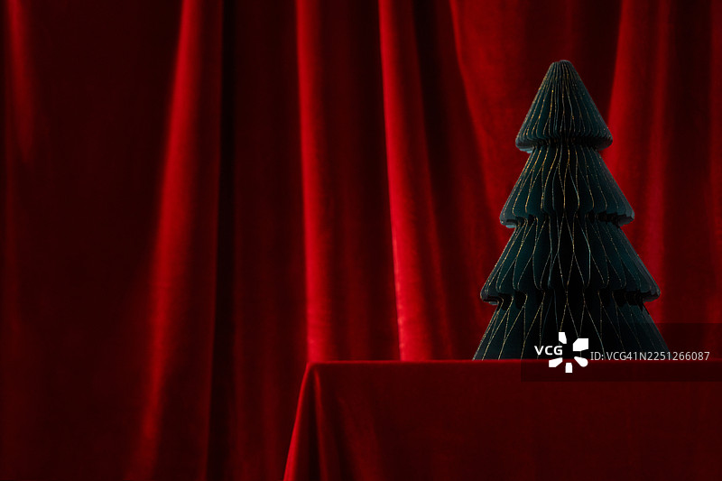 红色，影棚拍摄，年终派对，年末聚会，舞台，舞台灯光，圣诞节图片素材