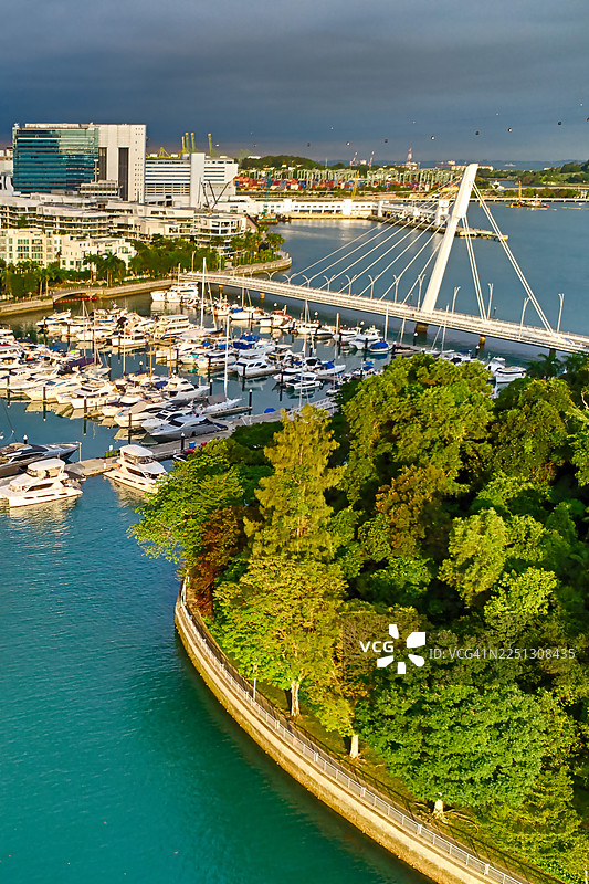 新加坡，吉宝湾滨海湾图片素材