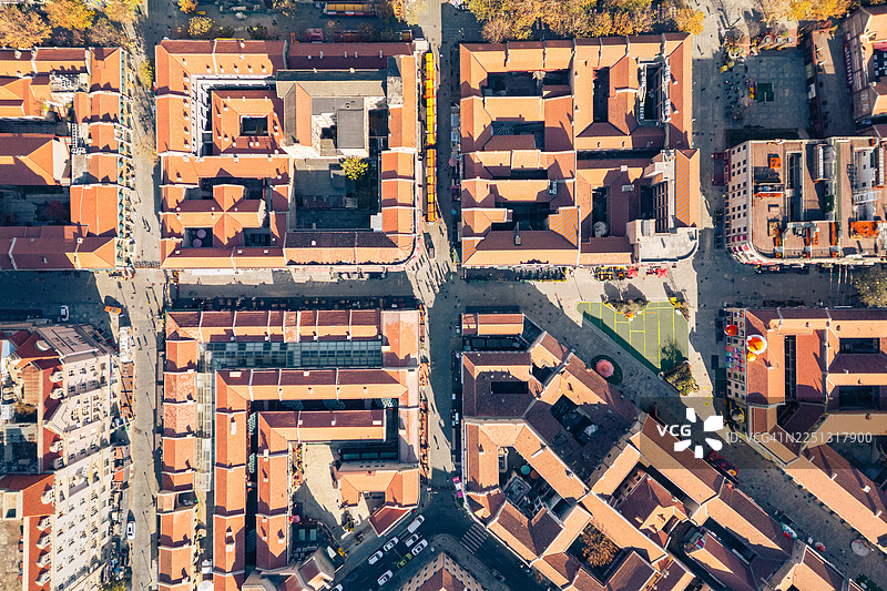 青岛古城天际线景观图片素材