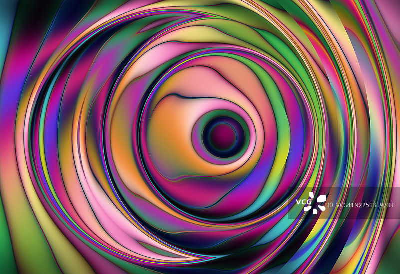 彩虹螺旋漩涡背景 迷幻色彩漩涡 金属螺旋 眩晕 旋转 催眠 铬图片素材