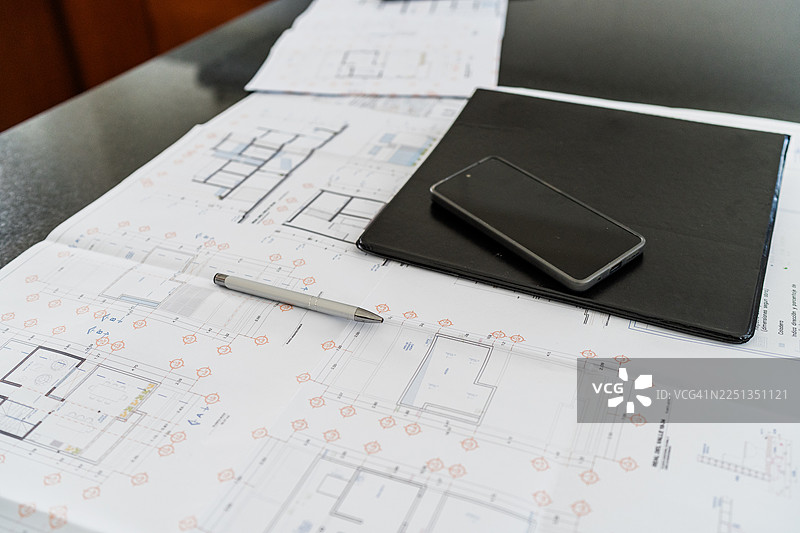 房屋蓝图图片素材