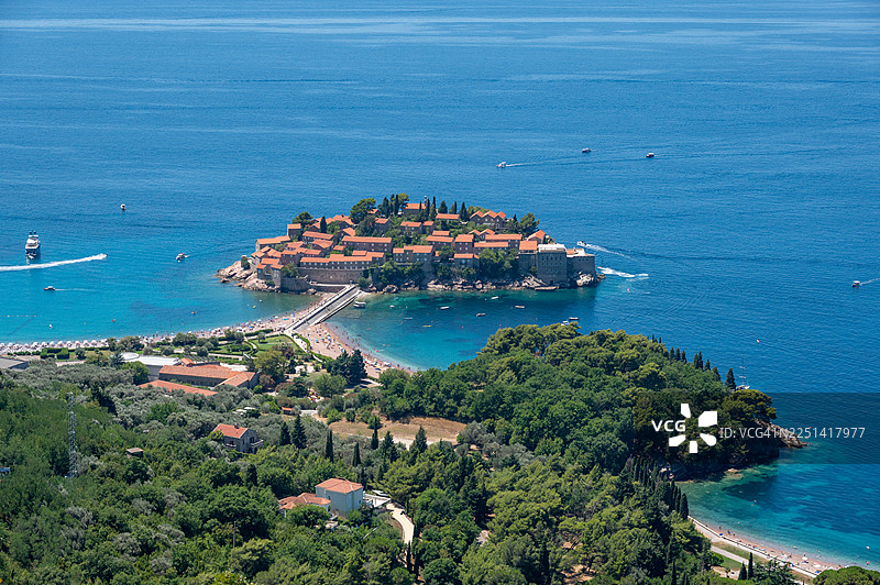 黑山布德瓦的圣斯特凡岛图片素材