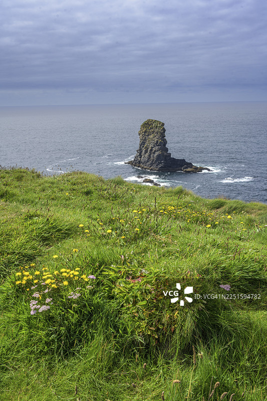 爱尔兰克莱尔郡基尔基的烛台岩石图片素材