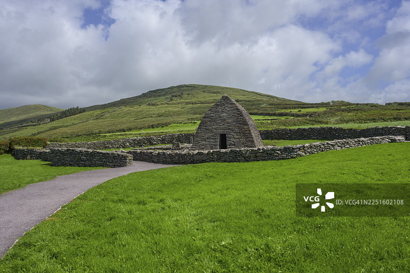盖拉勒斯奥拉托里早期基督教教堂，基尔马尔基达，凯里，爱尔兰图片素材