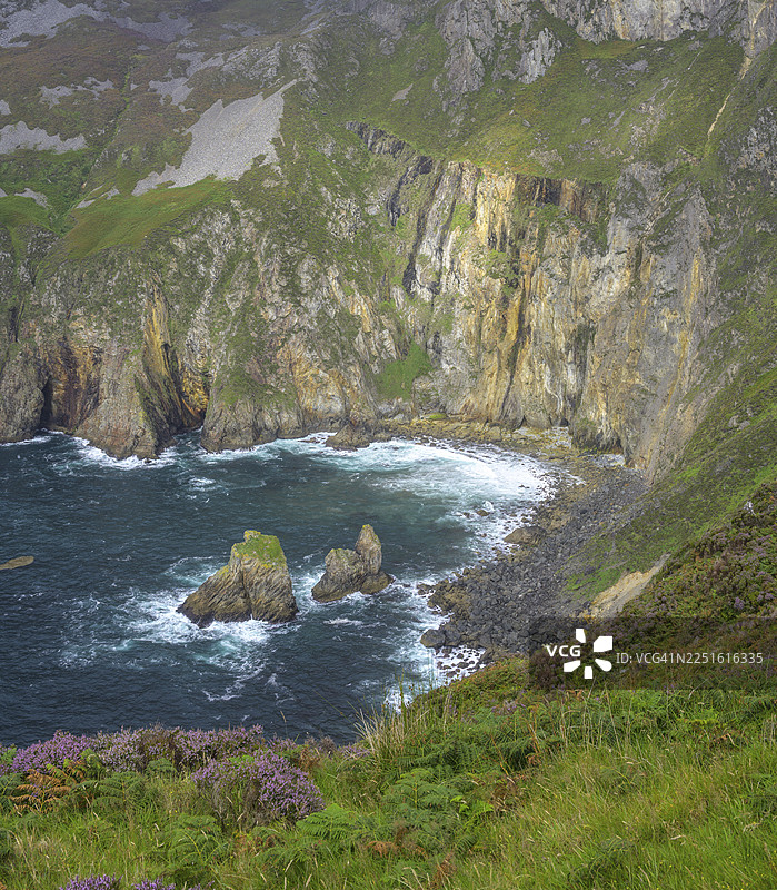爱尔兰多尼戈尔郡，西多尼戈尔，斯利夫利格悬崖图片素材