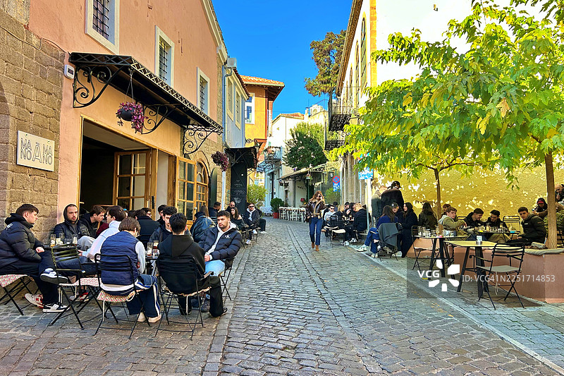 希腊赞西的街道图片素材