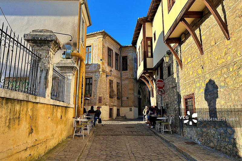 希腊赞西街道图片素材