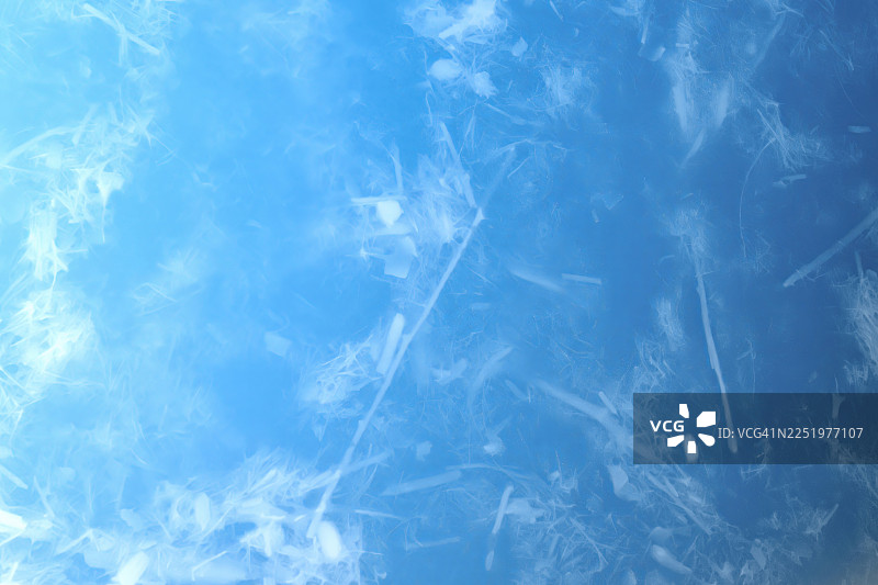 冰蓝色背景，带有霜冻纹理，适用于抽象冬季设计和创意氛围灵感图片素材