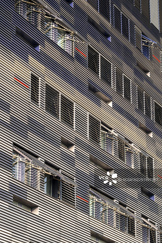 蒙彼利埃市政厅棱角分明的几何外立面透视视图图片素材