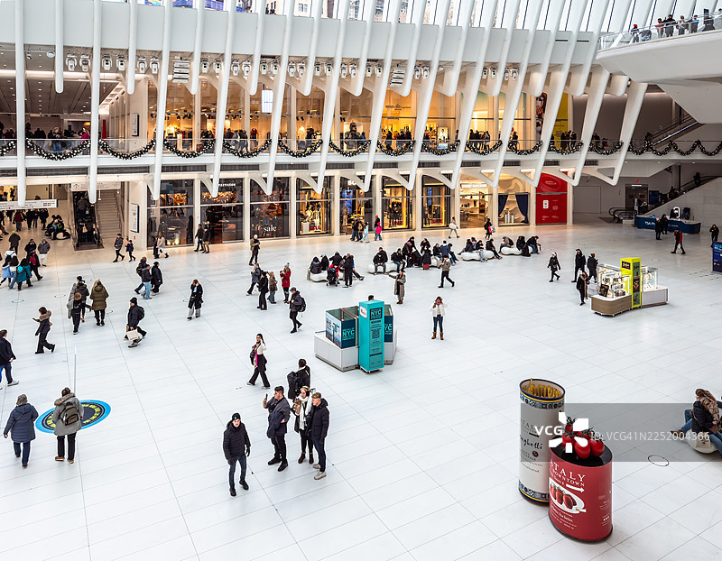 曼哈顿下城的韦斯特菲尔德购物中心图片素材