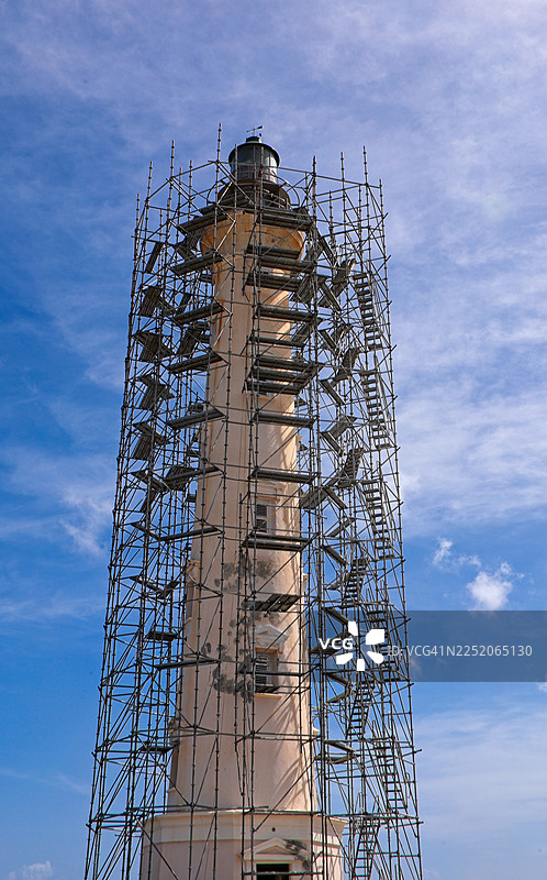 加勒比灯塔修复图片素材