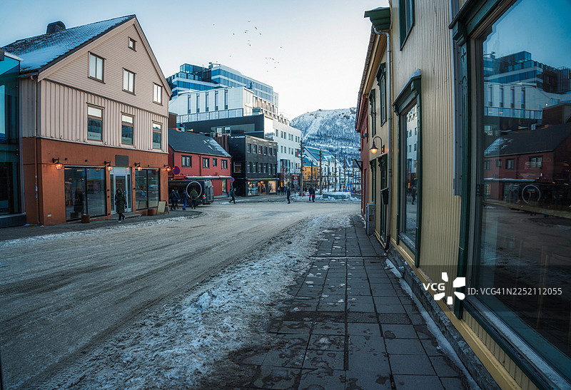 挪威特罗姆瑟老城核心区图片素材