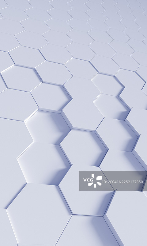 抽象的白色六边形蜂窝背景，带有科技图案图片素材