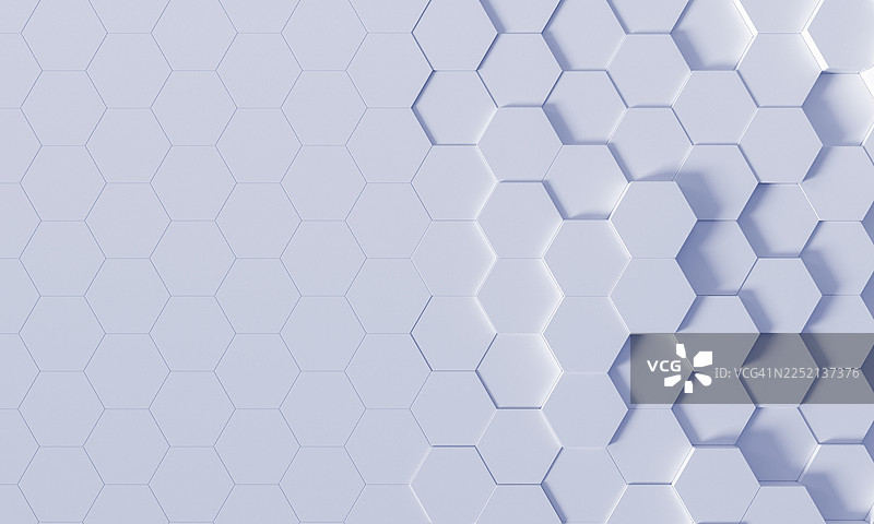 抽象的六边形蜂窝科技背景，带有几何图案图片素材