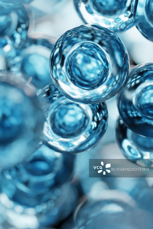 生物学研究中细胞结构和分裂的显微镜视图图片素材