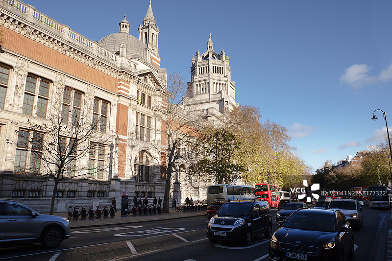阳光明媚的冬日，维多利亚与阿尔伯特博物馆图片素材