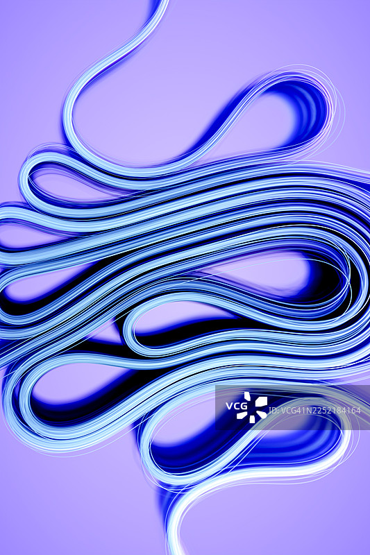 生动背景上抽象的蓝色头发波浪和流图片素材