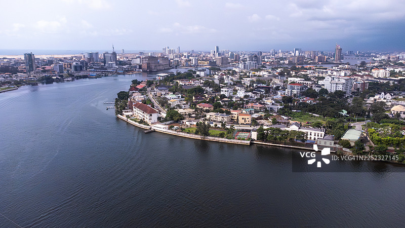 尼日利亚拉各斯莱基的城市区域图片素材
