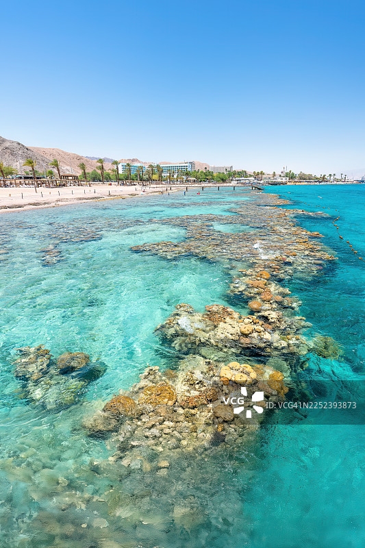 以色列埃拉特珊瑚海滩图片素材