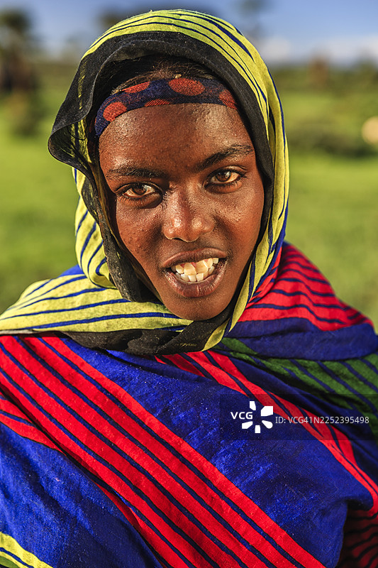 埃塞俄比亚南部博拉纳部落的年轻女子，非洲图片素材
