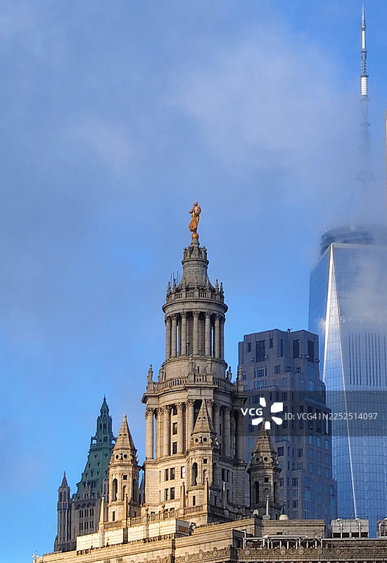 位于美国纽约曼哈顿市政中心区的戴维·N·丁金斯曼哈顿市政厅图片素材