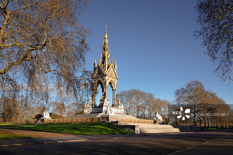 晴朗冬日里的阿尔伯特纪念碑图片素材