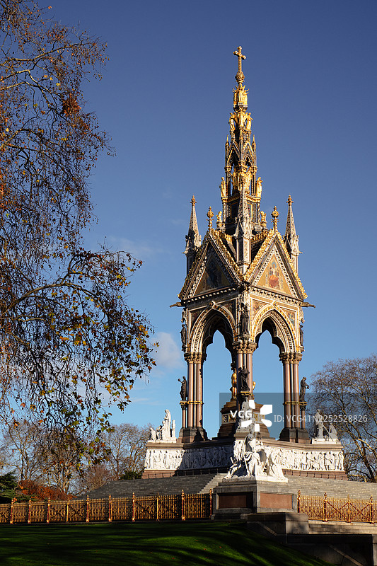 阳光明媚的冬日阿尔伯特纪念堂图片素材
