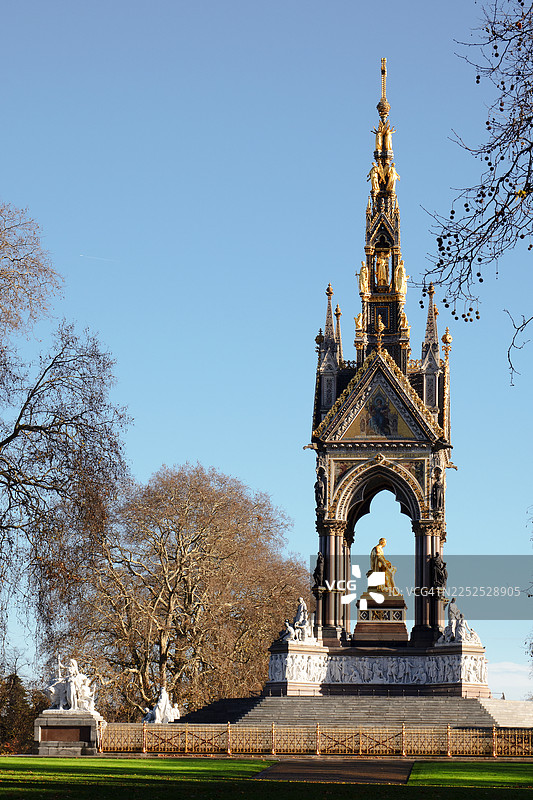 晴朗冬日里的阿尔伯特纪念碑图片素材