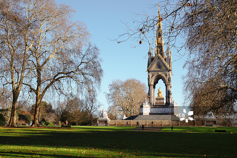 阳光明媚的冬日阿尔伯特纪念堂图片素材