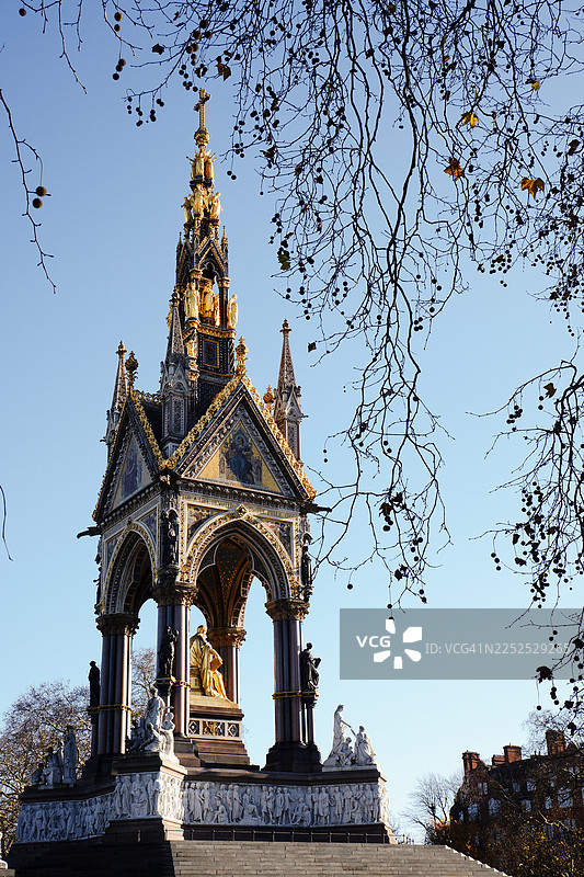 阳光明媚的冬日阿尔伯特纪念堂图片素材