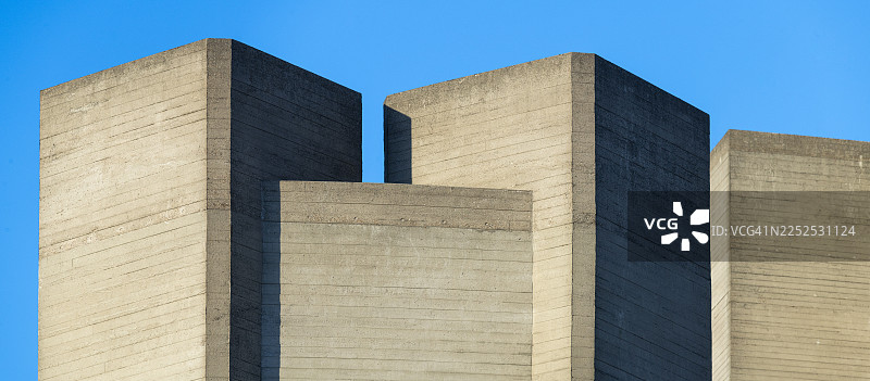 伦敦南岸的粗野主义建筑图片素材