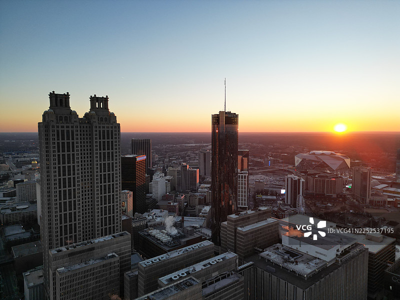 亚特兰大，佐治亚州，鸟瞰图图片素材