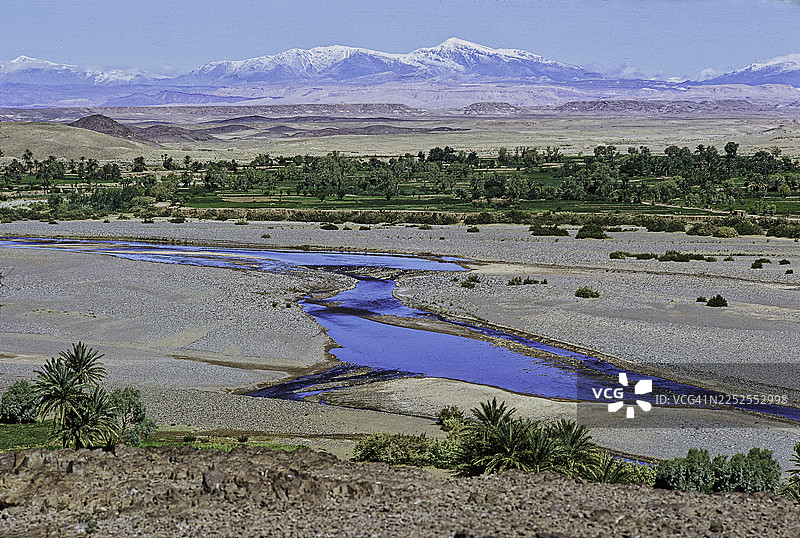 撒哈拉沙漠棕榈林 - 摩洛哥德拉河谷图片素材
