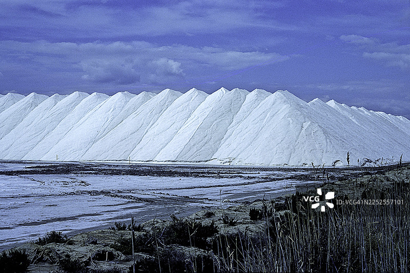 盐山（萨兰-德-吉罗）-海水制盐场图片素材