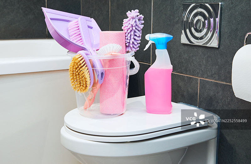 清洁浴室和马桶图片素材