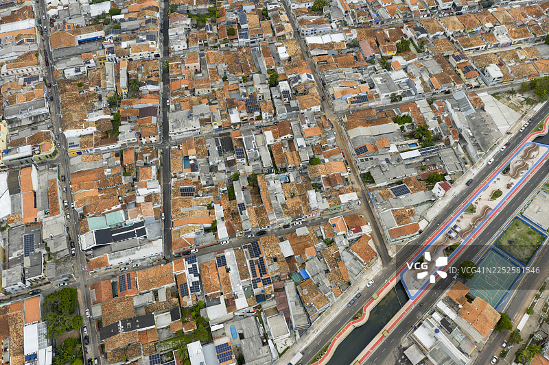 巴西贝伦市港口区域的鸟瞰图图片素材